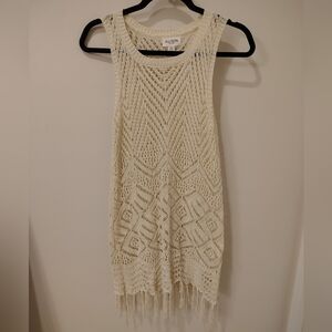 Allison New York Crochet Fringe Swim Cover Up